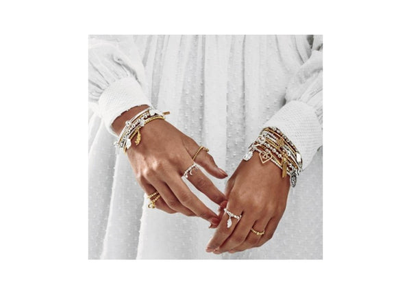 ChloBo Gold & Silver Sparkle Filigree Feather
