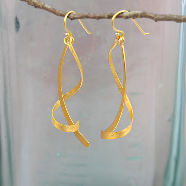 Gold Plated Twist/Turn Earrings