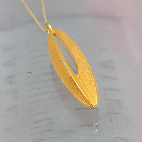 Gold Plated Elliptical Necklace