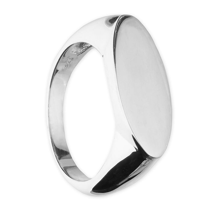 Sterling Silver Narrow Oval Signet Ring
