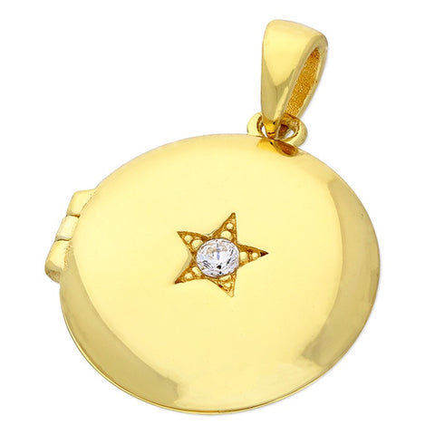 Gold Plated Circular Star Locket