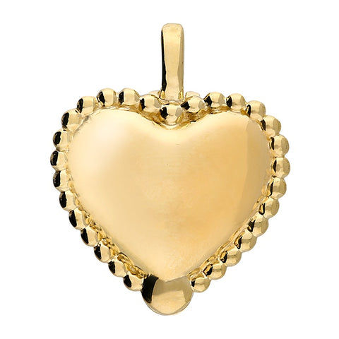 Gold Plated Beaded Heart Shaped Locket