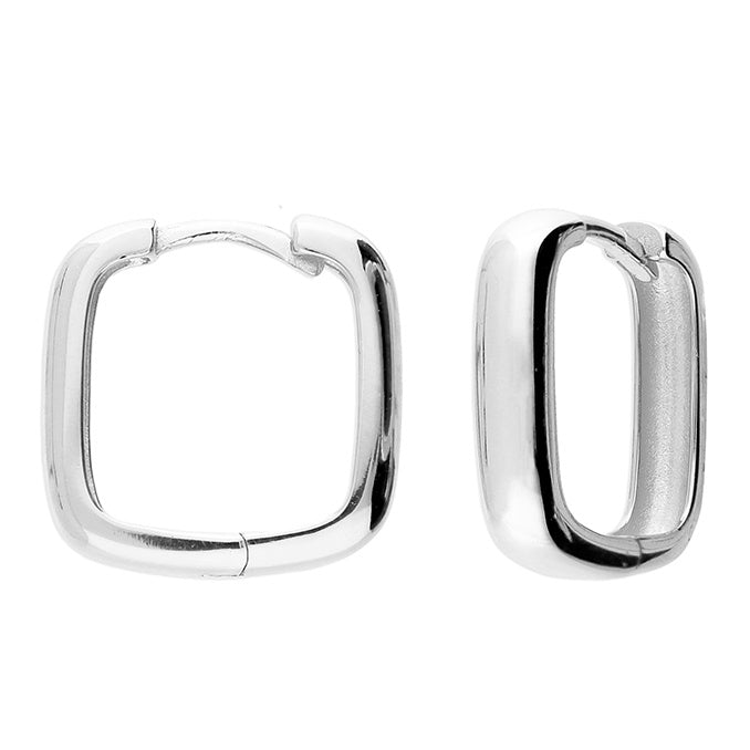 Sterling Silver Hinged Square Hoops