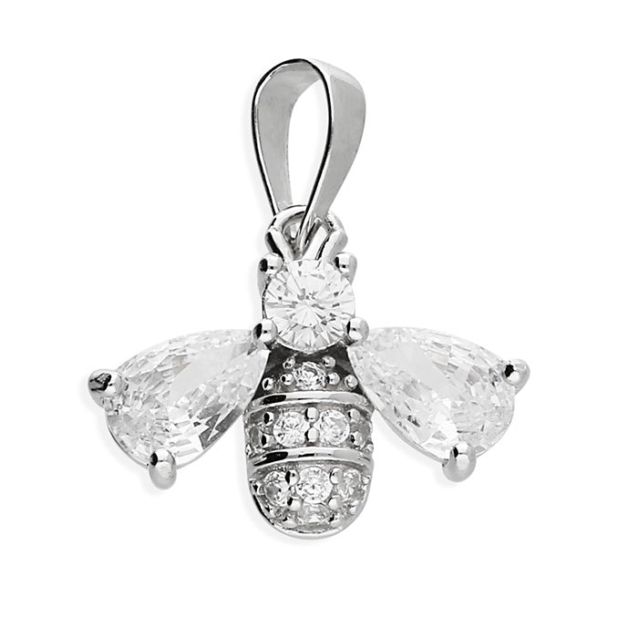 Sterling Silver Sparkle Bee Necklace