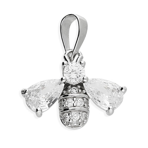 Sterling Silver Sparkle Bee Necklace