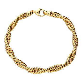Gold Plated Reverse Twist Bracelet
