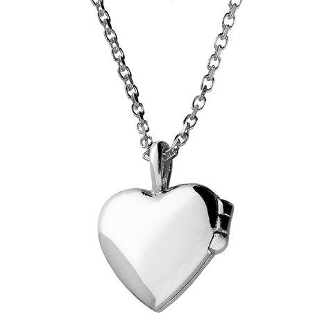 Silver Heart Locket with Inside CZ