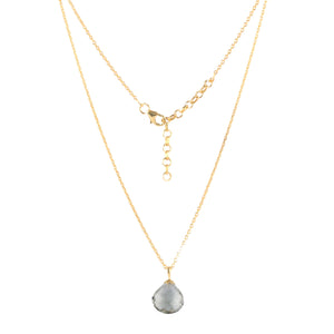 Gold & Green Amethyst Necklace