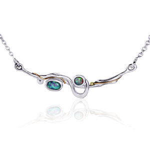 Silver Flowing Opalite Necklace