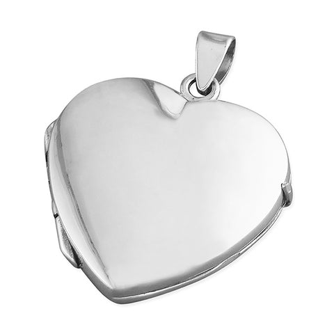 Silver Large Heart Shaped Locket