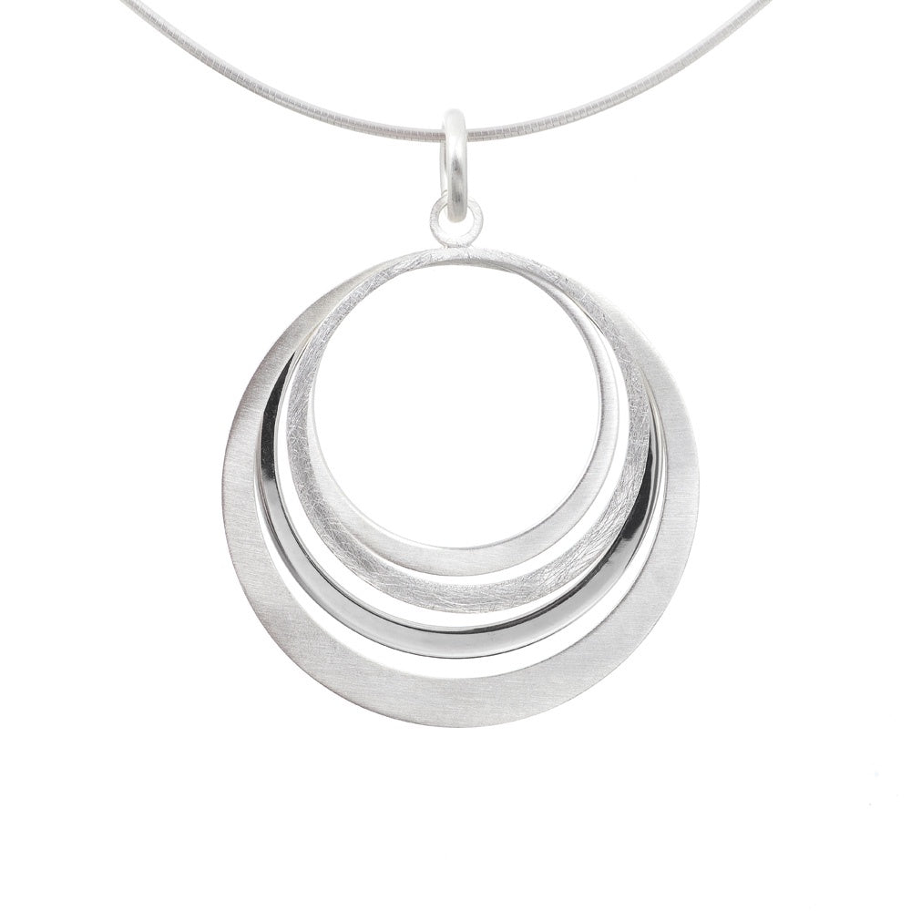 Silver Multi Circles Necklace