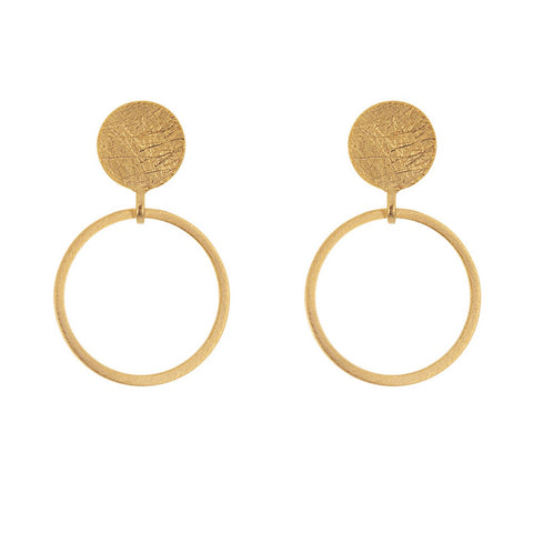 Gold Simple Circles Earring