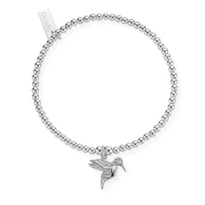 ChloBo Silver Cute Charm Hummingbird Bracelet
