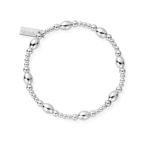 ChloBo Silver Cute Oval Bracelet