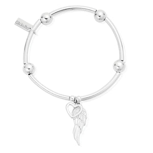 ChloBo Silver Open Heart & Angel Wing Bracelet