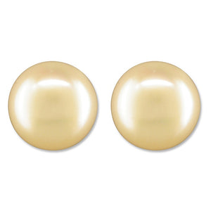 Sterling Silver White Pearl Button Stud