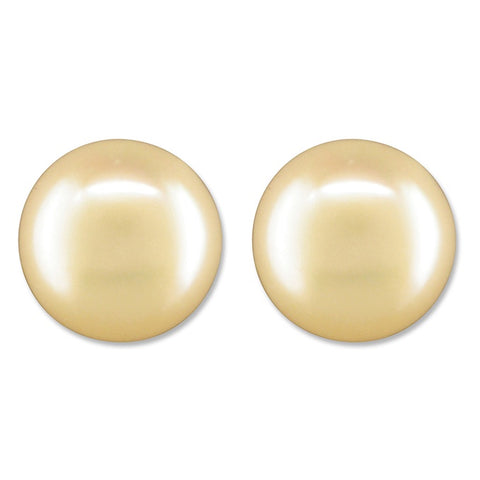 9.5mm Sterling Silver White Pearl Button Stud