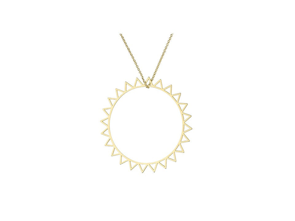 Large 18ct Golden Sunburst Necklace