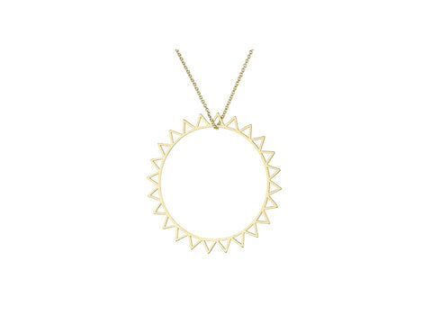 Large 18ct Golden Sunburst Necklace