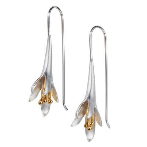 Silver Fuchsia Earrings