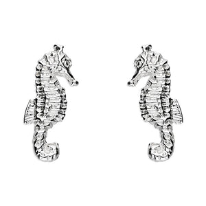 Sterling Silver Small Seahorse studs