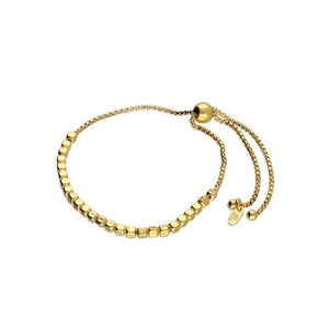 18ct Gold Plated Cube Bead Bracelet