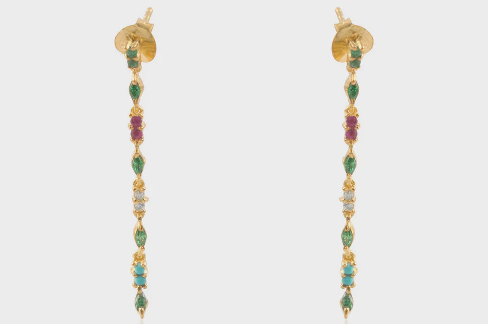 Coco Emerald & Sapphire Earrings