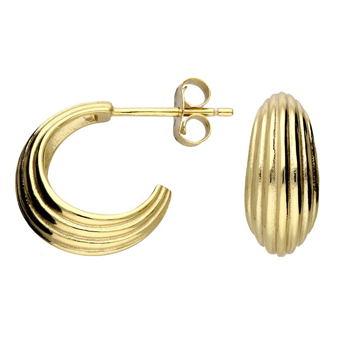 18ct Gold Plated 15mm Hoops