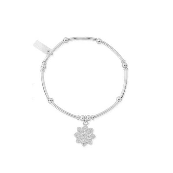 ChloBo Mini Noodle Ball with Om Charm Silver