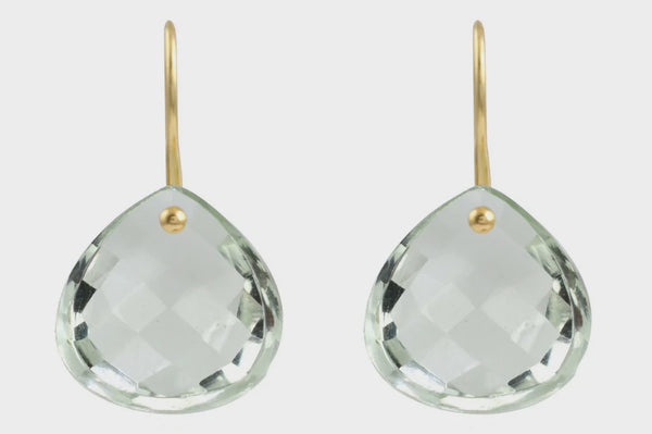 Elisa Green Amethyst Gemstone Earrings