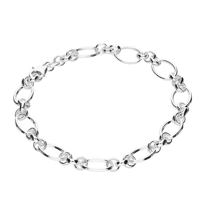 Silver Large Oval Bracelet