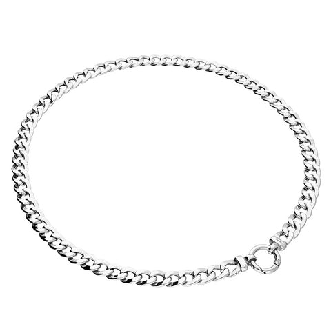 Silver Thick Curb Necklace