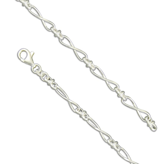 Silver Twisted Bar Necklace