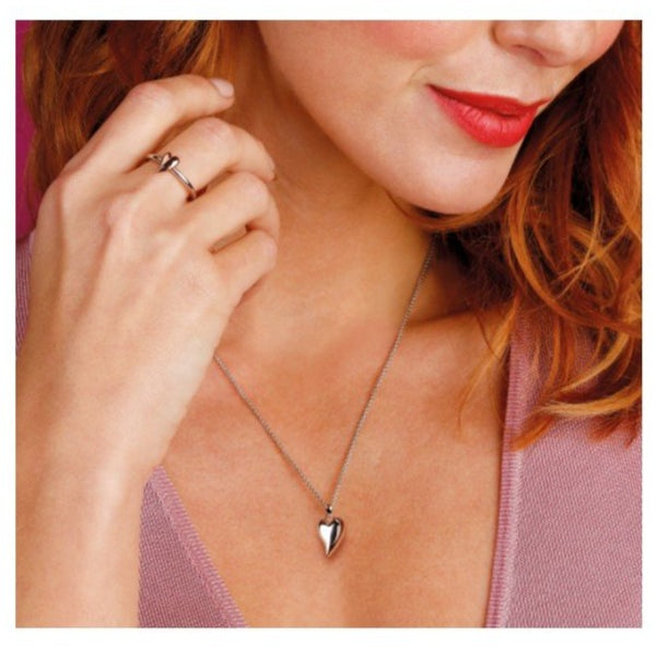 Kit Heath Desire Lust Heart Necklace - Rhodium Plated