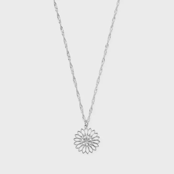 Chlobo Twisted rope chain flower mandala necklace