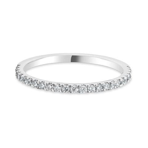 Platinum  0.25ct Diamond Half Eternity Ring
